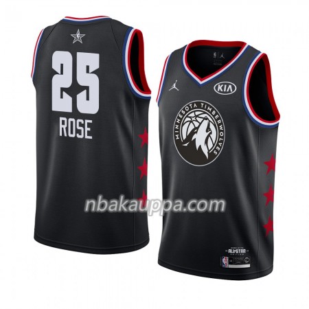 Minnesota Timberwolves Derrick Rose 25 2019 Kaikki tähti Jordan Brand Musta Pelipaidat Swingman - Miesten